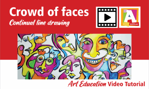 Crowd of Faces: Continual Line Drawing