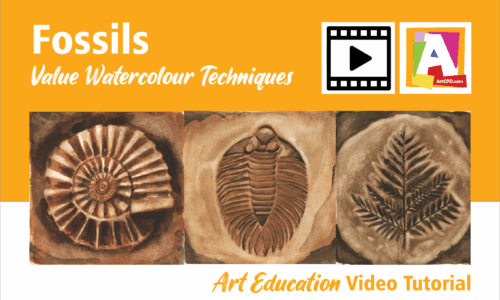 Fossils: Value Watercolour Technique