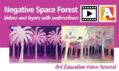 Negative Space Forest Watercolour Tutorial Video