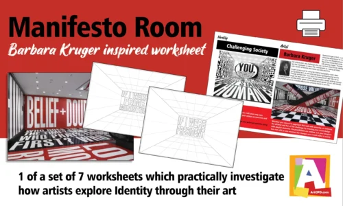 Identity themed worksheet – Manifesto Room