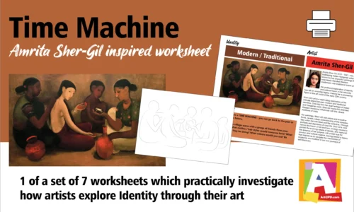 Identity themed worksheet – Time Machine